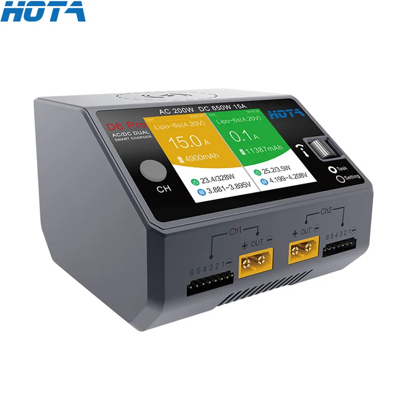 HOTA D6 Pro AC 200w DC 2x325w  - Hota D6 Pro Dual Lipo Charger review and price